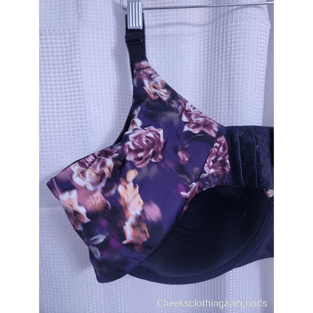 New Torrid Curve 44DDD Full‎ Coverage Smoothing Purple Floral Underwire - Picture 6 of 8